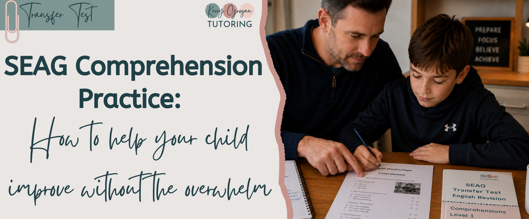 SEAG comprehension practice: how to help your child improve without the overwhelm