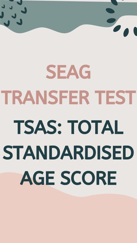 The TSAS, or Total Standardised Age Score, is your child’s overall result 🤗 It’s based on how many questions they got right in both papers, how old they were when they sat the tests, and how difficult those test papers were 🤯 🙈 #seagresults #transfertestni #seagtransfertest #primary7support #nischools