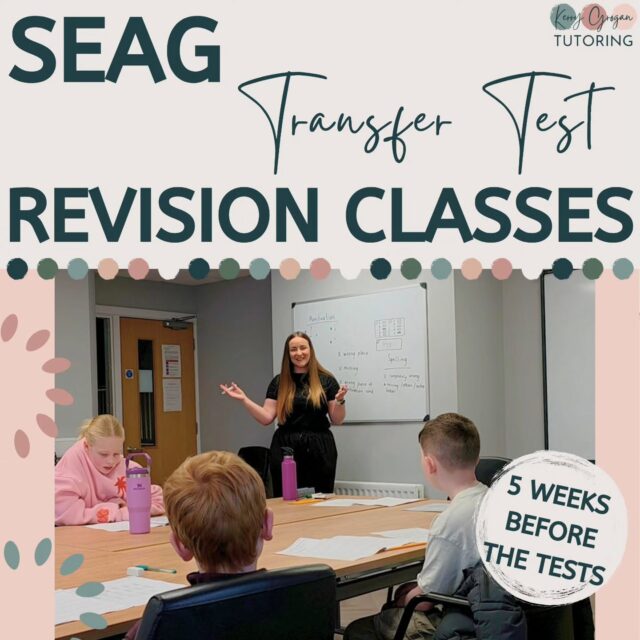 SEAG 5 WEEK REVISION CLASSES! 🚨

Now the schools are back, the SEAG countdown to November is well and truly on 🧘‍♀️

If your P7 is sitting the transfer test, this is your calm plan to get them there. My 5 week revision classes are a steady, structured run at the topics that matter most, in small groups where your child actually gets seen. No mad rush, no pressure, just real confidence building in the weeks that count.

✏️ 5 weeks of SEAG style English and Maths
🧘‍♀️ Small groups so no one gets lost in the crowd
📍 Lagan View Enterprise Centre, Lisburn
🍎 Small snack included

Three group times to choose from:
🗓️ Tuesdays 3.30 to 5.00pm - 5 SPACES LEFT!
🗓️ Tuesdays 5.30 to 7.00pm - 4 SPACES LEFT!
🗓️ Fridays 4.00 to 5.30pm - ONLY 2 SPACES LEFT!

👉 Message me to book your child's space! 😊 #seagtransfertest #seagtutor #transfertest #primaryschooltutor #northernireland