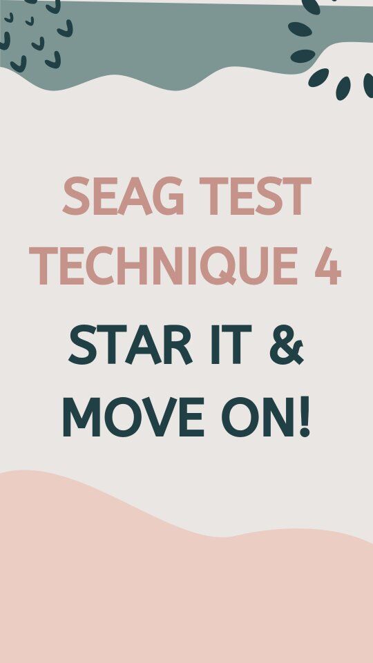Test technique number 4 is star it and move on! 🌟 There is no point in your child sitting confused on the same question for 10 minutes ⏰️ Time will be ticking away and every minute counts! ⏳️#seagtransfertest #seagtutor #transfertest #primaryschooltutor #northernireland